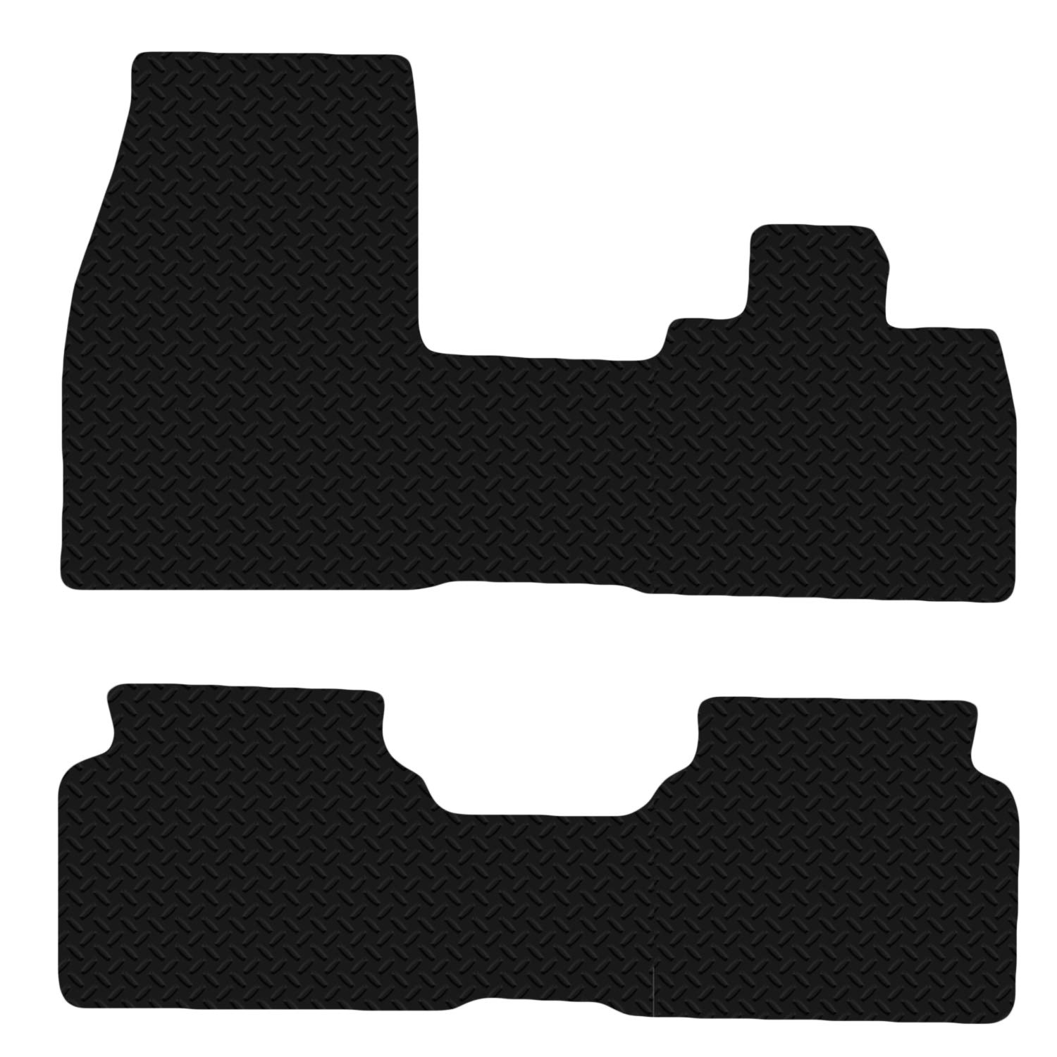 Carsio Car Mats For BMW i3 2014+ Onwards 3mm 2pc Set Tailored Fit Rubber Floor Mat Complete Accessory Black Custom Fitted - Anti-Slip Backing, Heavy Duty & Waterproof