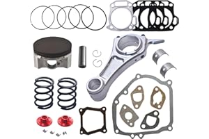 AKSGKGQ Billet Rod（3.308）With 70mm Ceramic Coated Flat Top Piston 26lb Valve Springs Valve Keepers for the Harbor Freight Predator 212cc Hemi and Non-Hemi versions Engine