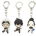 EBTY DREAMS Inc. - Set of 3 Black Clover Acrylic Keychain Black Bull Asta, Yuno, Charmy Pappitson