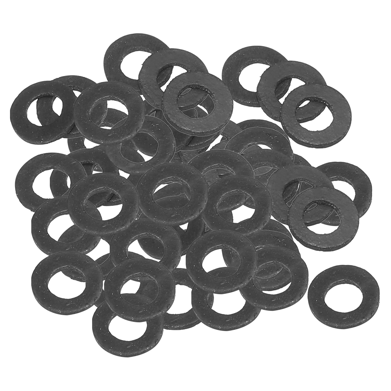PATIKIL M5 Rubber Flat Washer, 80 Pack 5mm ID 12mm OD 2mm Thick Sealing Spacer Gasket Ring for Faucet Pipe Water Hose Fastener Bolt, Black — image 1
