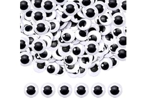 TOAOB THE ONE AND ONLY BABY TOAOB 150pcs 15mm Plastic Wiggle Googly Eyes Self Adhesive Black Round Sticker Eyes DIY Arts Crafts Scrapbooking Accessories