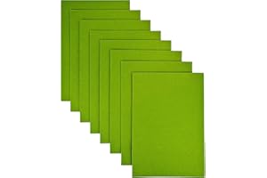 Jtnohx Stiff Felt, 2mm Thick Felt Sheets for Crafts, 8"x12" Hard Felt Fabric Squares 8Pcs for DIY Projects (Green Color)