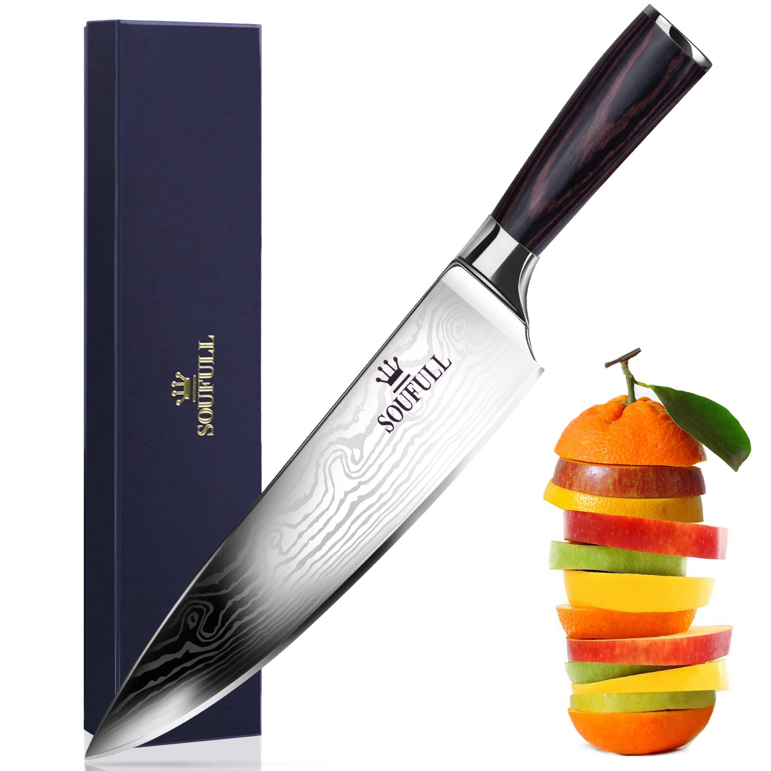 Soufull Chef Knife 8 inches Japanese Stainless Steel Gyutou Knife