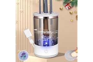 KKL Makeup Brush Cleaner Machine Electric Cosmetic Automatic Brush Cosmetic Supplies Storage Box Deep Cosmetic Brush Spinner for Brushes