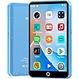 80GB MP3 Player with Bluetooth and WiFi, Android Player with Speaker Mp3 & Mp4 Music Player with Spotify, Amazon Music, Browser, Deezer, 4.0" Touch Screen, Download Music,Up to 512GB (Light Blue)