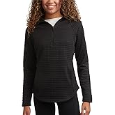 Spyder Quarter Zip Womens Sweatshirt - UPF 30+ Mock Neck Long Sleeve Athletic 1/4 Zip Pullover Fleece Sweatshirt for Women
