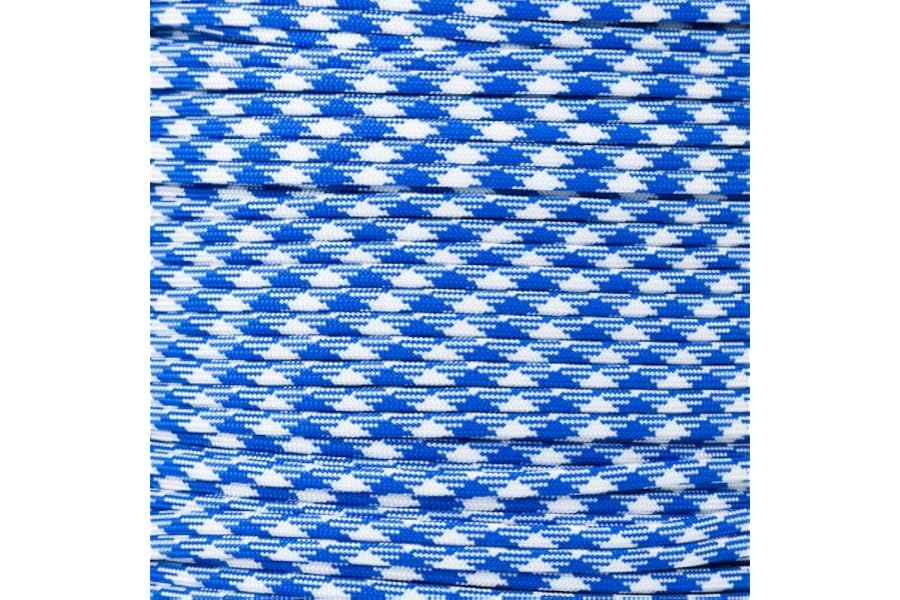 Paracord Planet 50 Foot Hanks of 550 Type III 7 Strand Paracord (Blue & White 50 Feet)