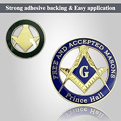 ASmileIndeep Masonic Prince Hall Car Emblem Round