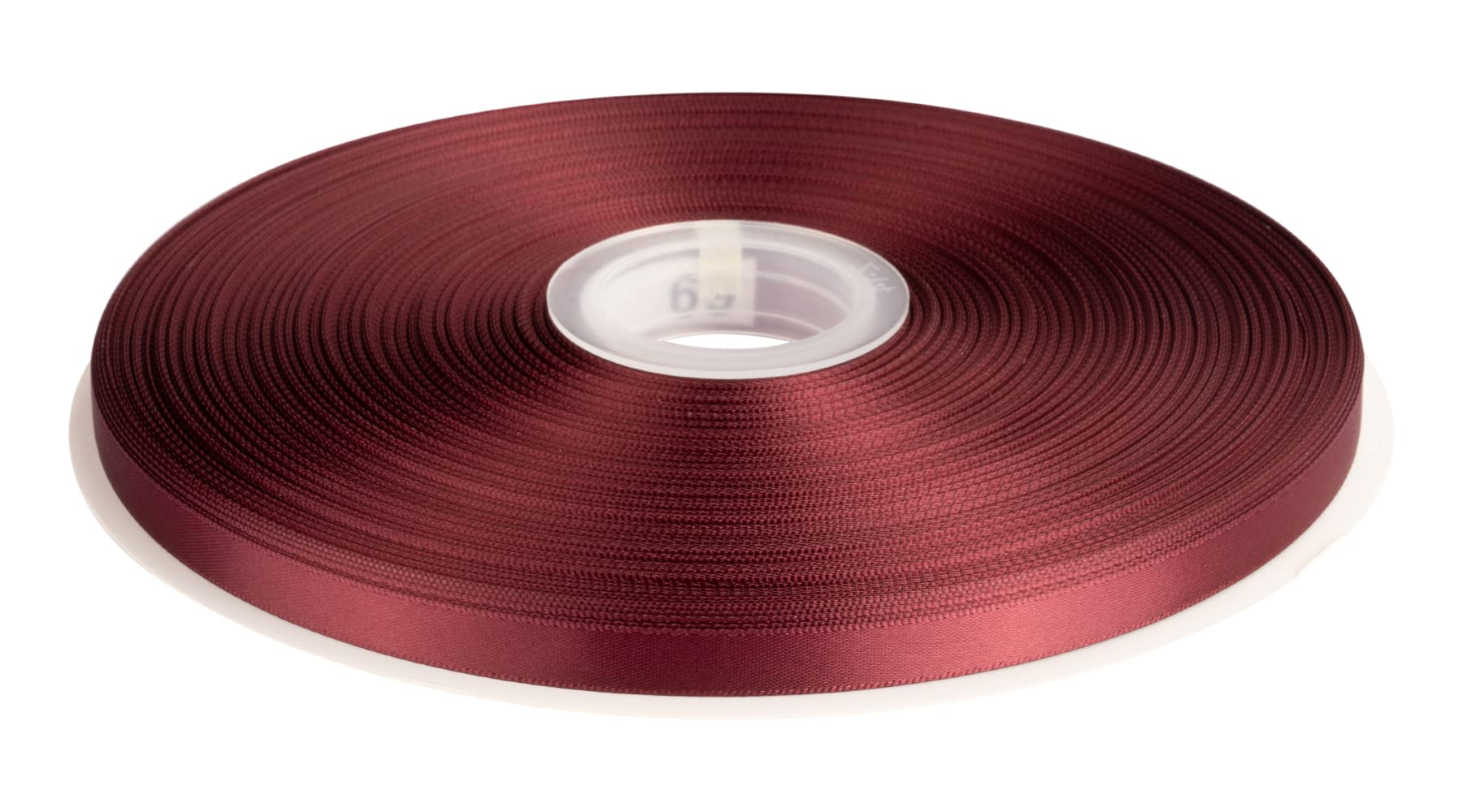 Double Faced Satin Ribbon, 9mm X 91M, Solid Polyester Ribbon for Gift Wrapping, Crafts, Wedding Party Ceremony Decoration, Floral Arrangement, Sewing (Burgundy) — image 1