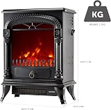 NETTA Electric Fireplace Stove Heater with Log Fire Effect Arch Design 1750W view 6
