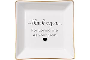 COZITED Bonus Mom Gifts for Step Mom Ring Dish Jewelry Tray for Mother in Law Birthday Mothers Day Valentine's Christmas Stepmom Gift, Thank You for Loving Me As Your Own Mother in Law Wedding Gifts