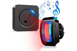 Wireless Motion Sensor LED Light - Motion Detector Alarm with 500 FT Range Loud Chimes Security Alert Monitor System for Home