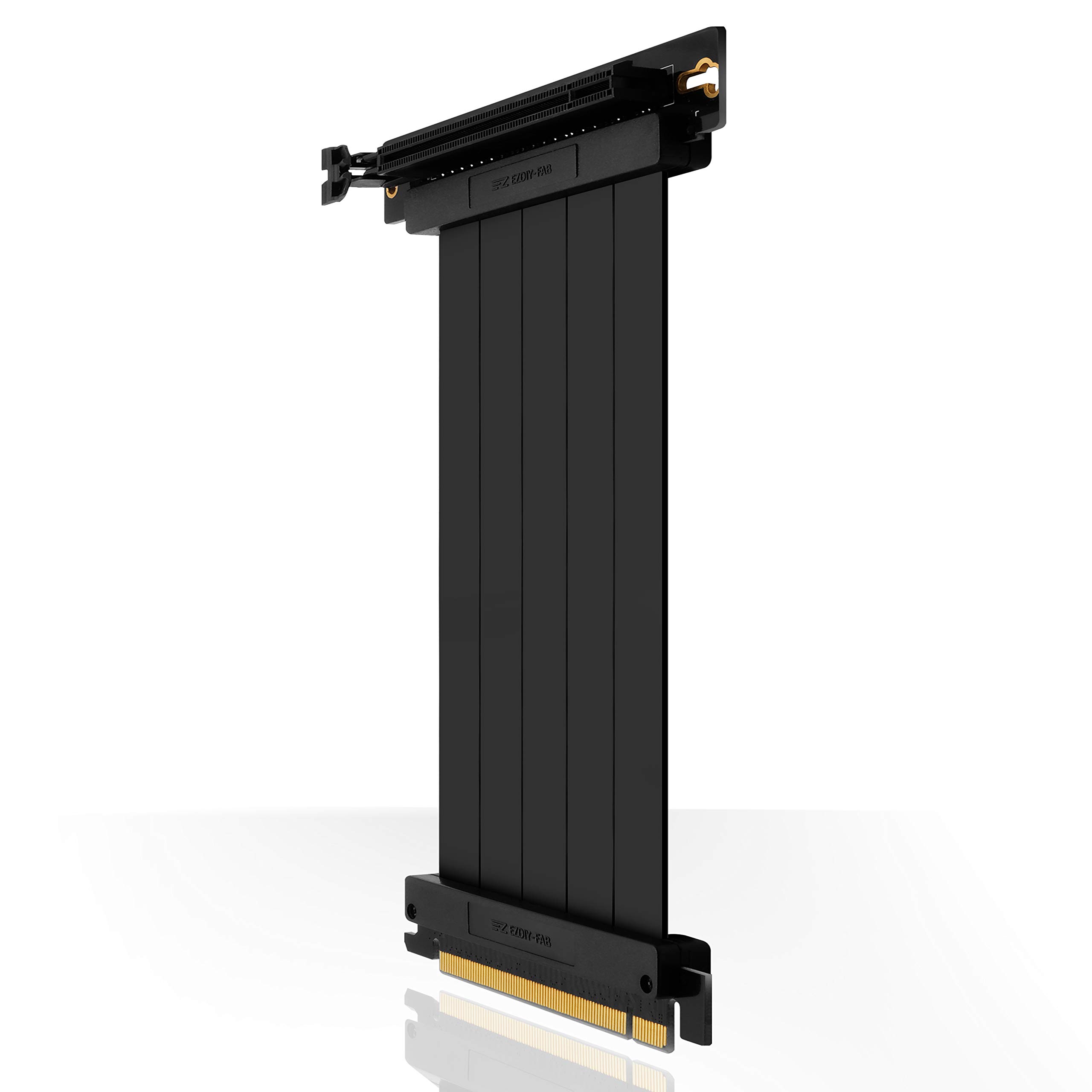 EZDIY-FAB [30cm PCIE 3.0 16x Extreme High Speed Riser Cable PCI Express Port GPU Extension Card-Right Angle Connector