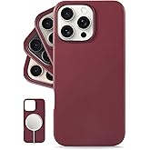 LONLI Classic - for iPhone 16 Pro Max Leather Case - European Genuine Vele Leather Phone Case - Smoothen and Soften Over Time - [Compatible with Magsafe] - Wine