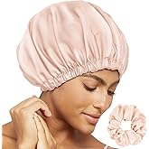 Satin Bonnet Silk Bonnet for Sleeping Women Double Layer Hair Bonnet Wrap Sleep Cap Gifts for Women Curly Hair