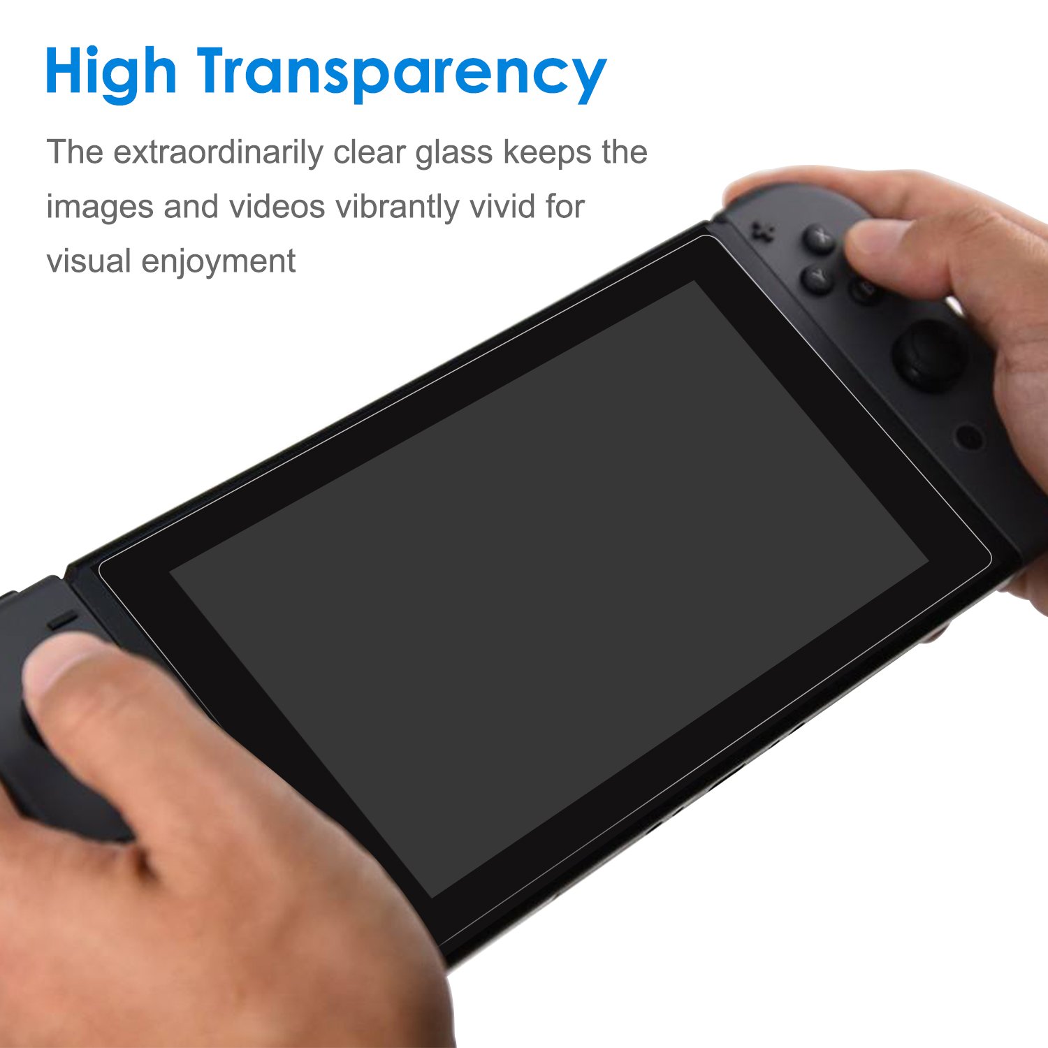 JETech Screen Protector for Nintendo Switch 2017, Tempered Glass Film, 2-Pack: Video Games