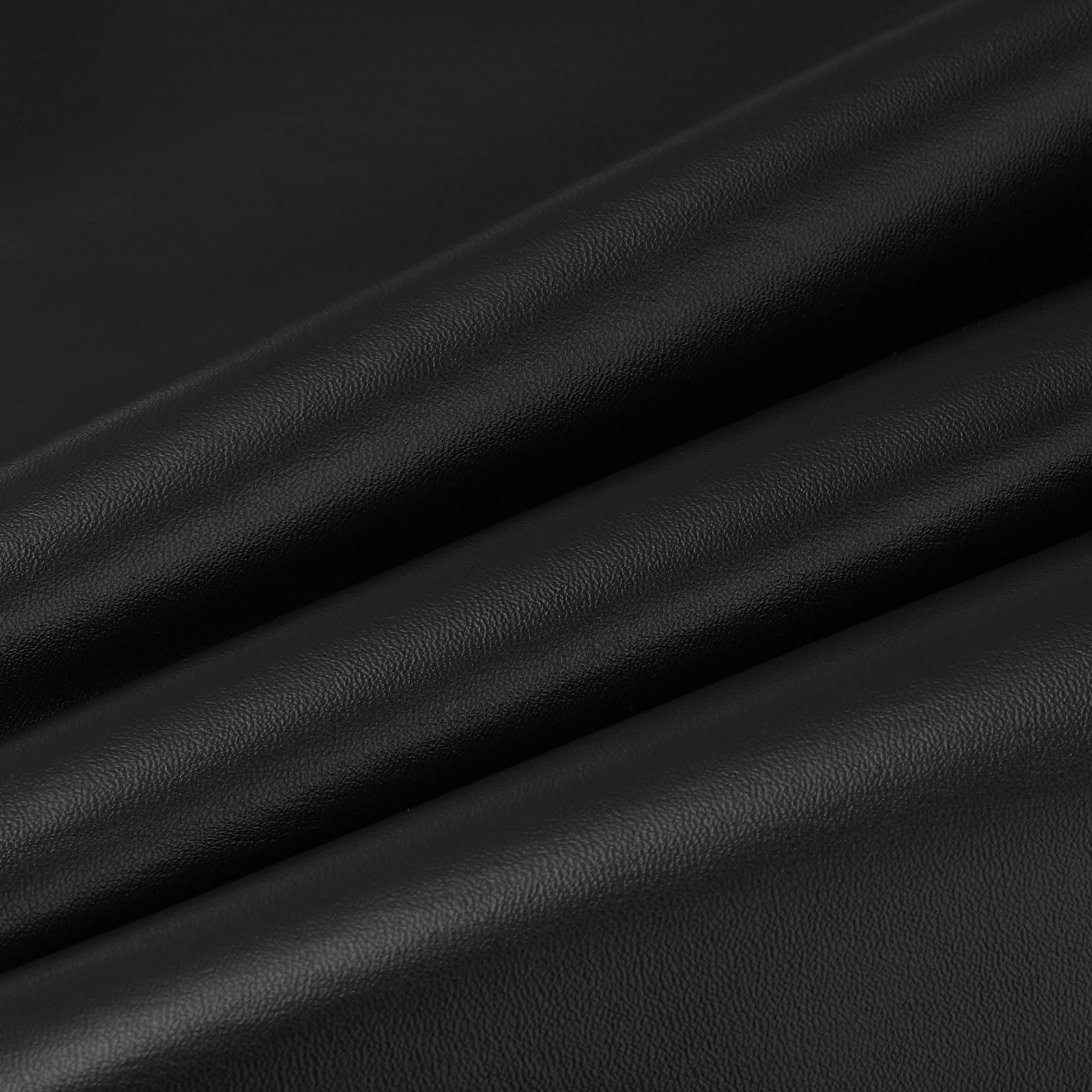 PATIKIL 54x19.7x0.03 Inch Faux Leather Sheets, Soft Colored Faux PU Leather Sheets Repair Fabric Patch for Book Binding, Repairing, Crafting, Sewing, Black