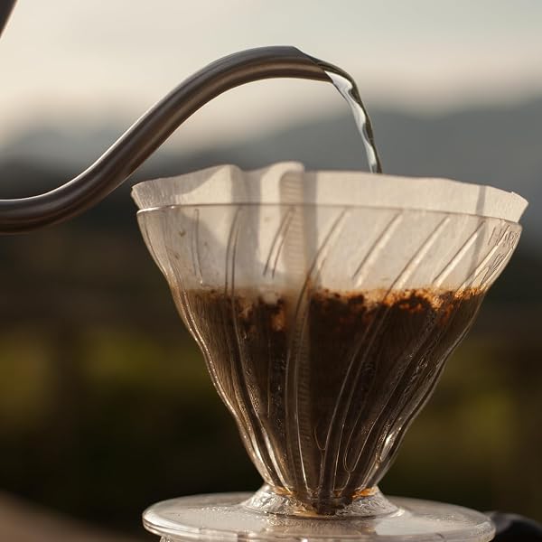 HARIO V60 PAPER COFFEE FILTER, SIZE 02, WHITE, 100CT BOX