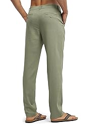 Willit Men's Linen Pants Casual Linen Dress Pants