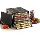 Excalibur Food Dehydrator 9-Tray Electric with Adjustable Thermostat Accurate Temperature Control Faster Drying, Black