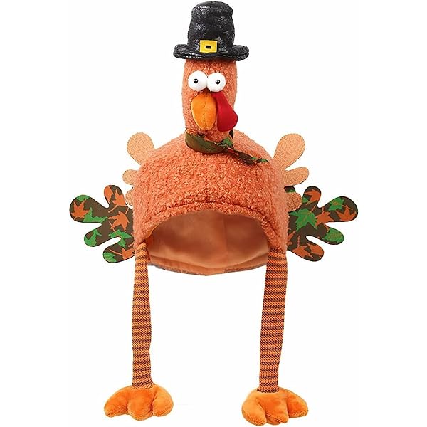 Turkey Hat - Thanksgiving Headwear, Dress-Up Holiday Hat With