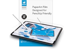 MOBDIK 2 Pack Paperfeel Screen Protector Compatible with iPad Air 13 inch/iPad Pro 13 (2024) New Version Crafted for Natural Writing, Less Reflection, Nib Friendly, with Easy Installation Kit