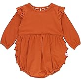 RuffleButts® Baby/Toddler Girls Long Sleeve Bubble Rompers