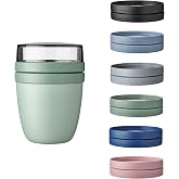 Mepal Vario Ellipse Lunchpot | Create Your Lunch Pot As You Like | Practical Cereal Cup | Suitable for Freezer, Microwave &amp; Dishwasher | Nordic Sage