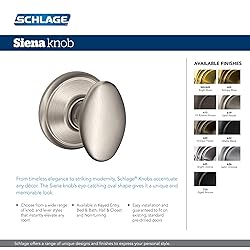 Schlage F170 SIE 619 Sienna Door Knob, One Sided