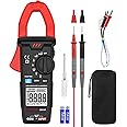 MESTEK Digital Clamp Meter T-RMS 6000 Counts Multimeter Voltage Tester Auto-ranging Volt Amp Meter Measures Current Voltage Temperature Capacitance Resistance Diodes Continuity (AC/DC Current)