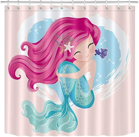 ajhgfjgdhkmdg Rotes Haar kleine Meerjungfrau wasserdichtes Gewebe