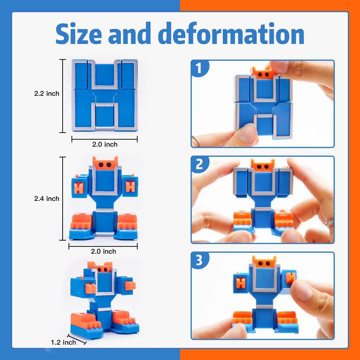 26 Pieces Alphabet Robots for Kids Alphabet Learning Toys, Alphabots Transform Letters for Educational ABC Learning Toys for Kids Ages 3-5, Carnival Prizes, Classroom Rewards, Toddler Birthday Gift