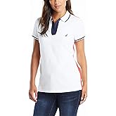 Nautica Womens Toggle Accent Short Sleeve Soft Stretch Cotton Polo Shirt