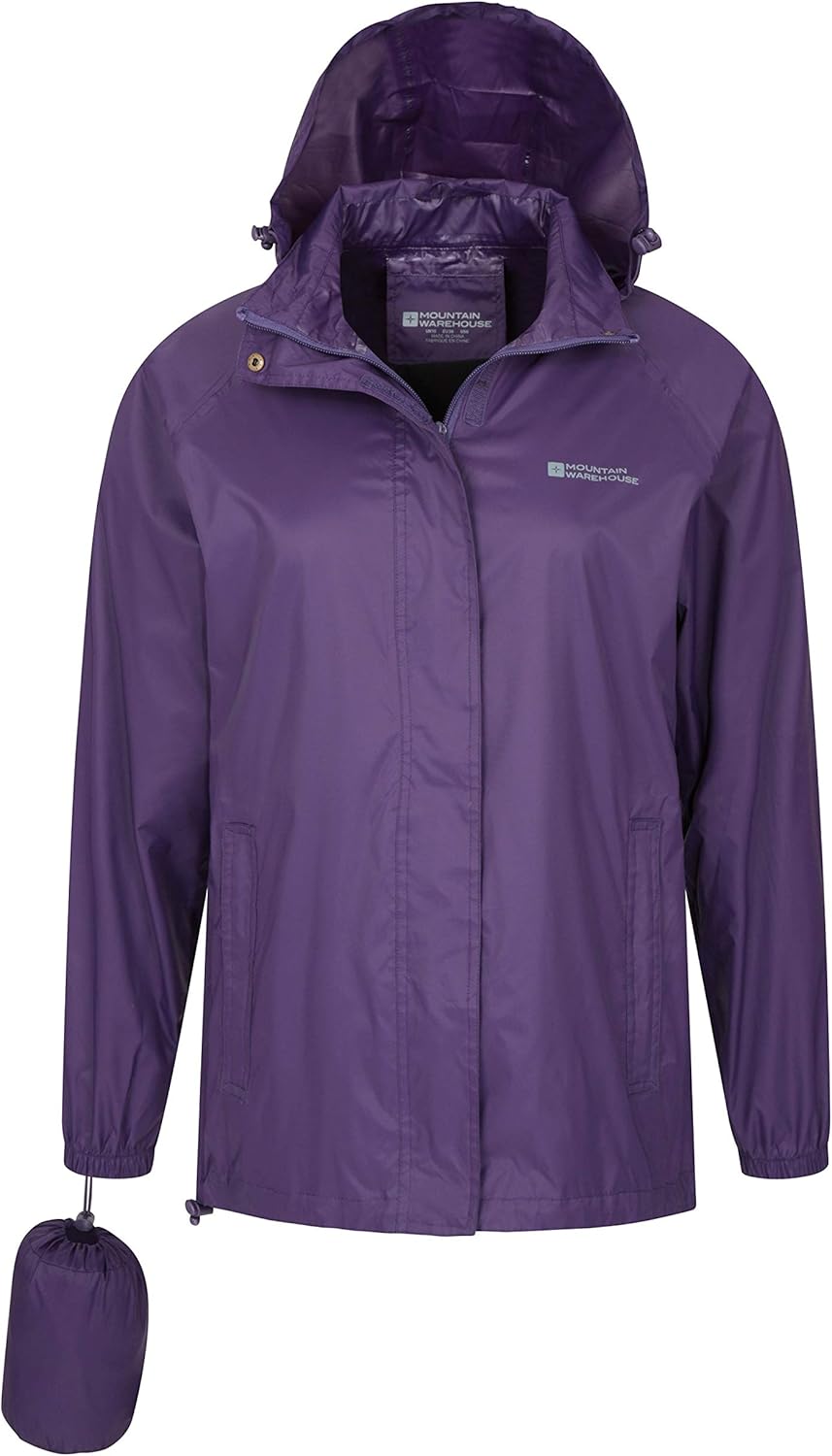 Mountain Warehouse Pakka Womens Waterproof Rain Jacket – Packable: Clothing