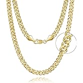 JUHEPROKIT Gold Necklace for Women 14K Gold Chain for Men Clean and Undecorated Design Dainty Chunky Cuban Link Chain for Women Necklace