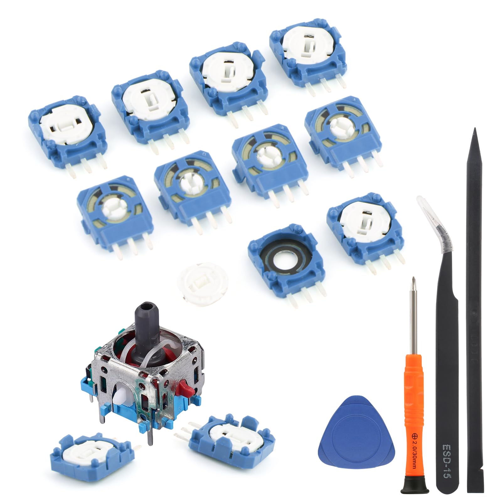 Photo 1 of 10PCS for PS5 2K3 Ohm Potentiometer Replacement for PlayStation 5 Trim Pot Resistor Thumbstick Module Sensor for ALPS Analog Joystick Accessories Repair Parts(Blue)