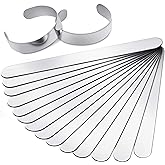 Hicarer 16 Pieces Stainless Steel Bracelet Blanks Cuff Bangle Bracelet for DIY Jewelry Making Customizing Bangle, 5/8 x 6 Inch