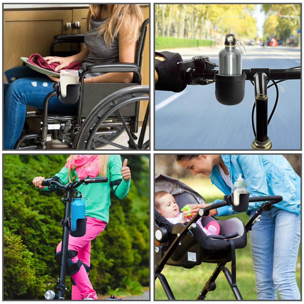 BROTOU Universal Cup Holder Stroller Cup Holder for Wheelchair Pushchair Walker Bicycle 360 Degrees Rotation Cup Drink Holder