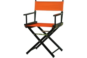 Casual Home 18" Director's Chair Black Frame with Tangerine Canvas