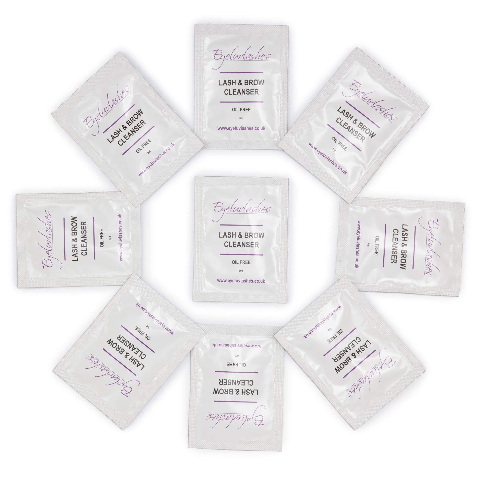10 x Lash & Brow Foam Cleanser Sachets Lash Shampoo Lash Foam Concentrate Sachets Eyeluvlashes