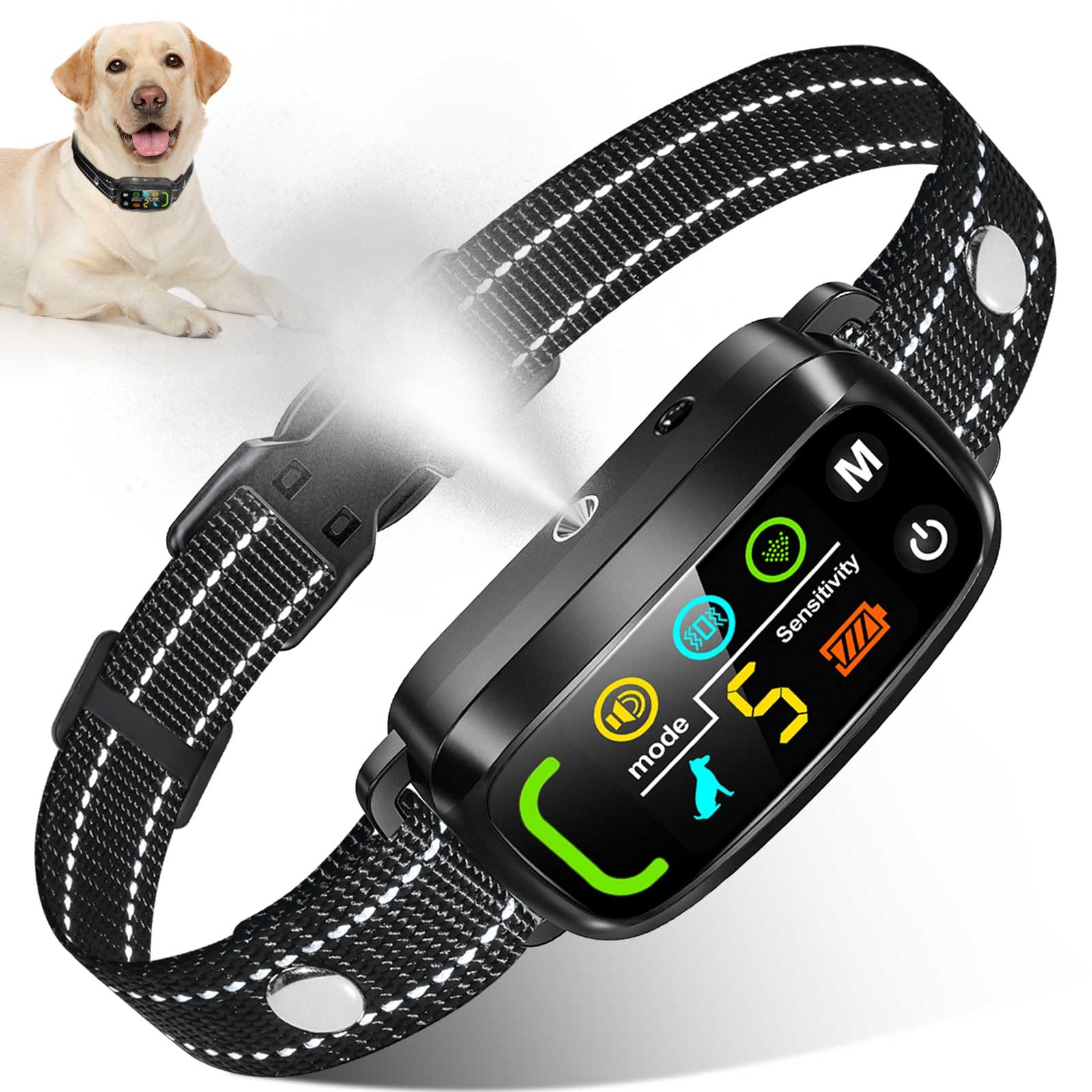 Photo 1 of Citronella Bark Collar for Dogs [No Spray Refill] Spray Dog Training Collar, Anti Barking Training Collar with 5 Adjustable Sensitivity Beep Vibration Spray Bark Collar for L/M/S Citronella Dog Collar