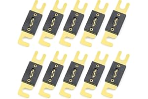 Baomain 10-Pack 40A ANL Fuse Bulk Value Pack with Gold-Plated Terminals for Car Audio, Amplifier, Truck, Boat, RV - 12V/24V C