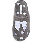 Laura Ashley Ladies Embroidered Soft Terry Scuff Slipper