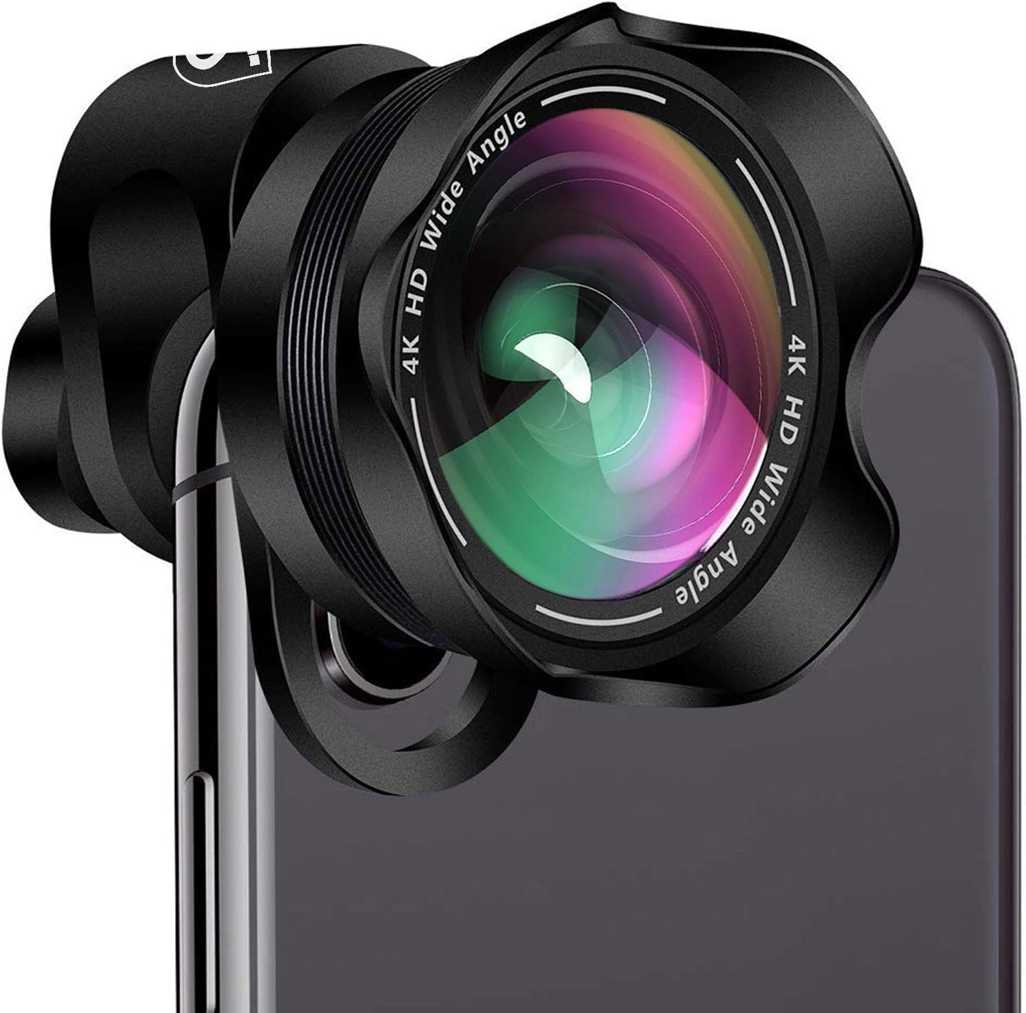 Phone Camera Lens Kit - Professional 2 in 1 Universal Set for iPhone, Samsung, Smartphones and Tablets - 110 Degree 4K HD Aspherical Wide Angle, 20X Macro Lens for Cell Phones
