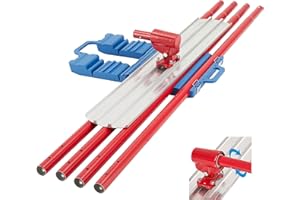 NEWPEAS 48 x 8" Aluminum Magnesium Alloy Concrete Bull Float Tool Kit with 4 Interlocking Poles, Concrete Bull Float with Carrying Plastic Tool Box,Bull Float for Professional Concrete Finishing.