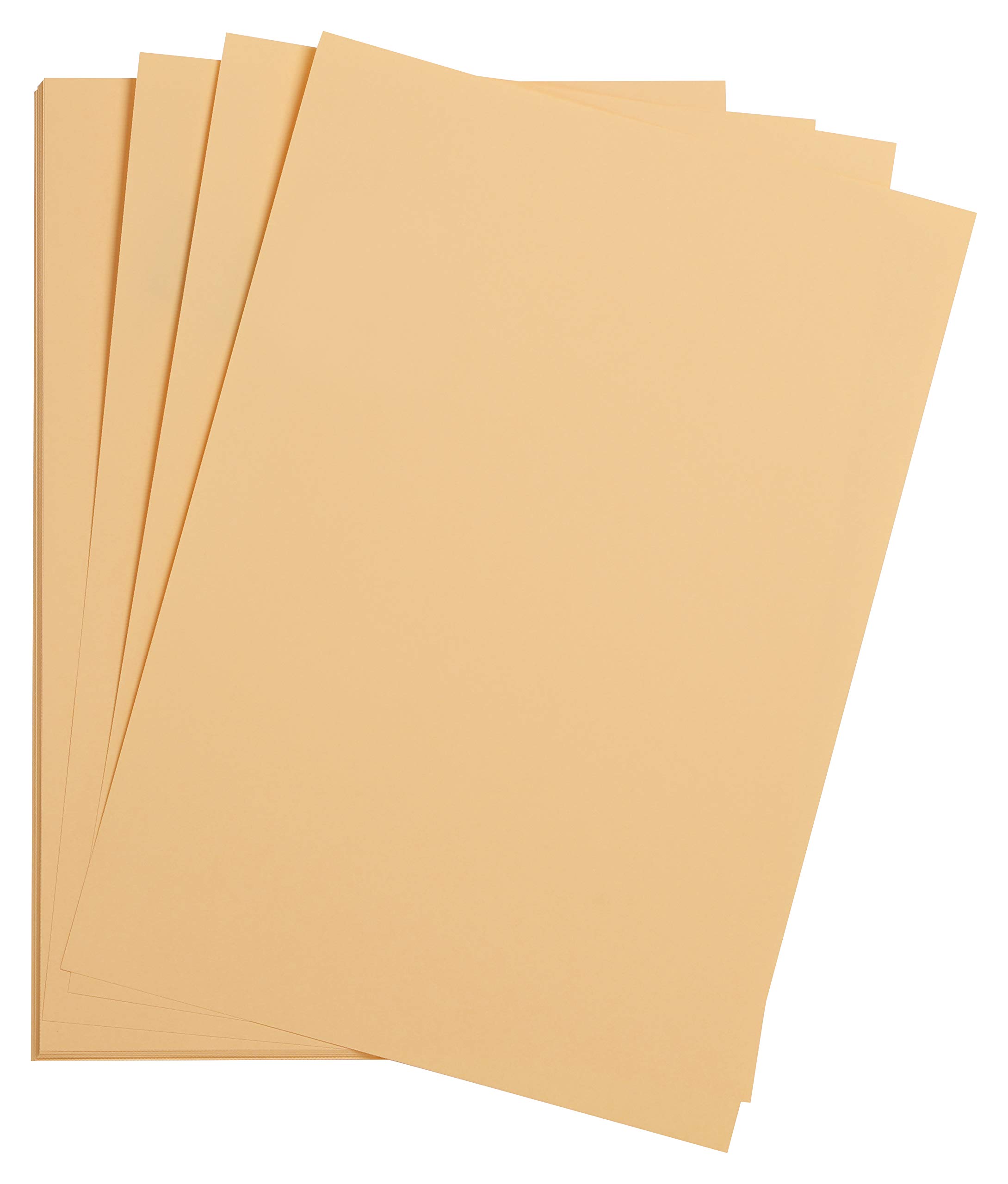 Clairefontaine - Ref 975264C - Maya Smooth Coloured Drawing Card (Pack of 25 Sheets) - 185gsm - A4 (29.7 x 21cm) - Apricot Colour - Deep Dyed, Acid Free, pH Neutral