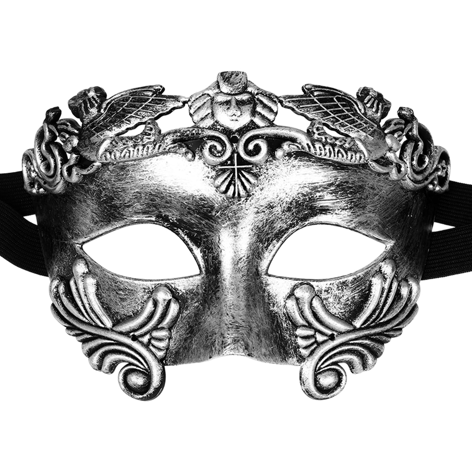Oidea Masquerade Mask for Men: Vintage Half Face Ancient Egyptian Roman Greek Mask Halloween Mardi Gras Prom Ball Cosplay Costume Party Masks Silver