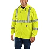 Carhartt Men's Flame Resistant High-Visibility Force Loose Fit Midweight Full-Zip Class 3 Sweatshirt