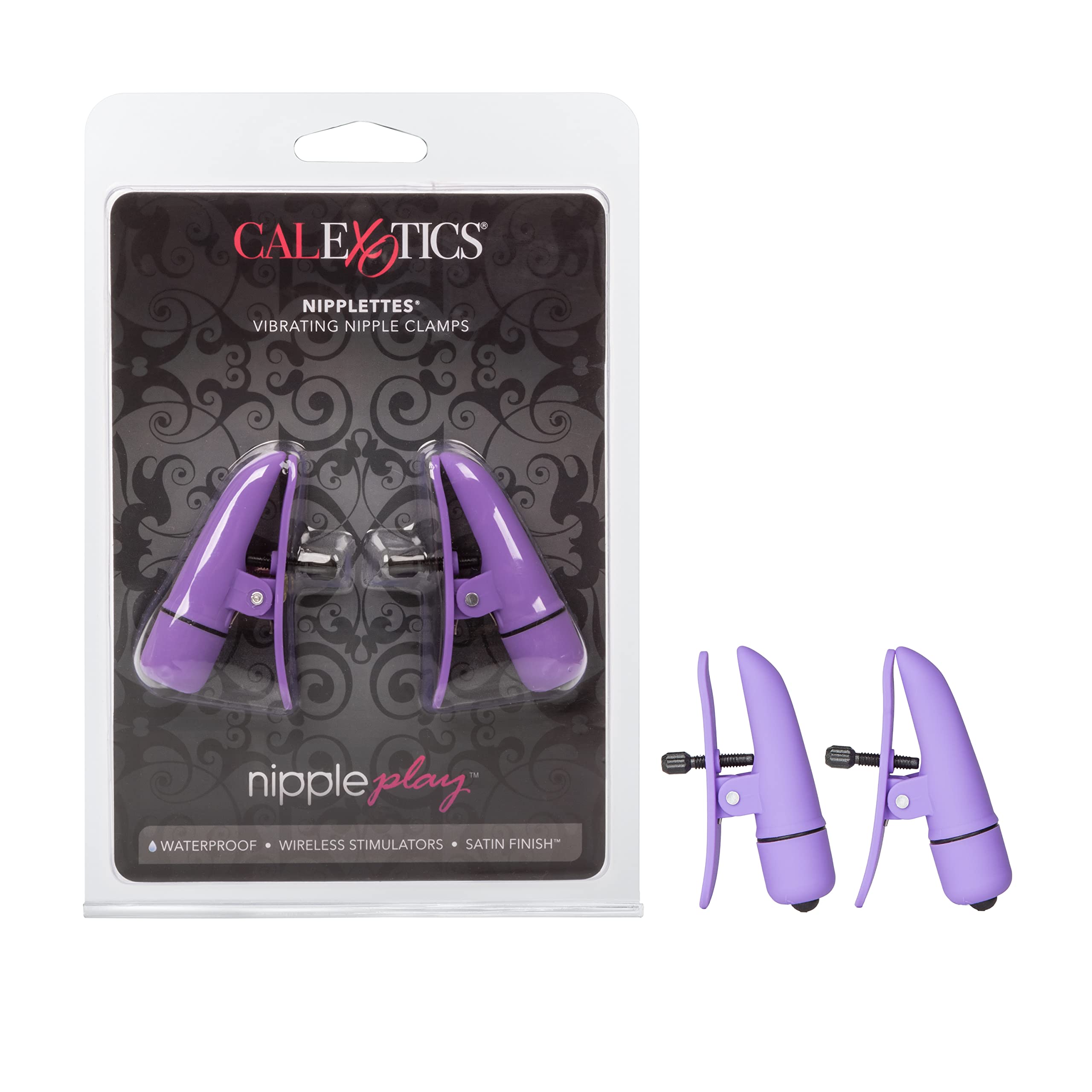California Exotic Novelties Nipplettes Purple Vibrating Nipple Clamps