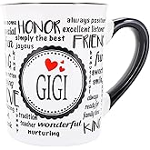 Cottage Creek Mugs - 16oz. Large Ceramic Gigi Coffee Cup - Ideal Stoneware Mug for Kitchen, Office & Home Decor - Gifts for Women, Grandma, Mom, Grandparents